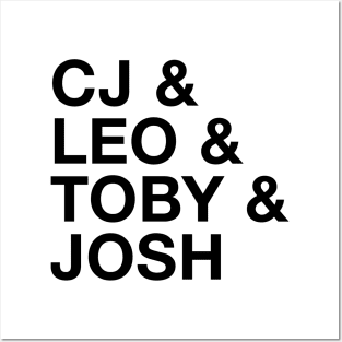 West Wing CJ and Leo and Toby and Josh Posters and Art